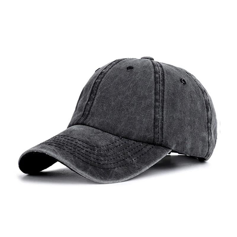 

Women Washed Cotton Running Cap Sunshade Ponytail Hat Washable Sunscreen Outdoor Sports Hat Adjustable Sun Hats
