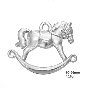 

Antique Silver Trojan Pendant Alloy Wooden Horse Charms For Handmade Women Jewelry Necklace Making DIY Accessories 50PCS