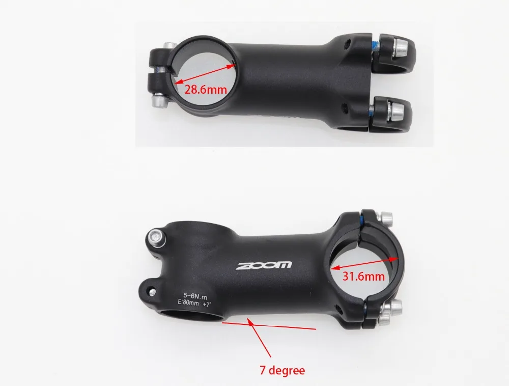 Ультралегкий алюминиевый шоссейный велосипед Zoom Stem MTB + 7 градусов 28 6 31 8 60 70 80 90 100