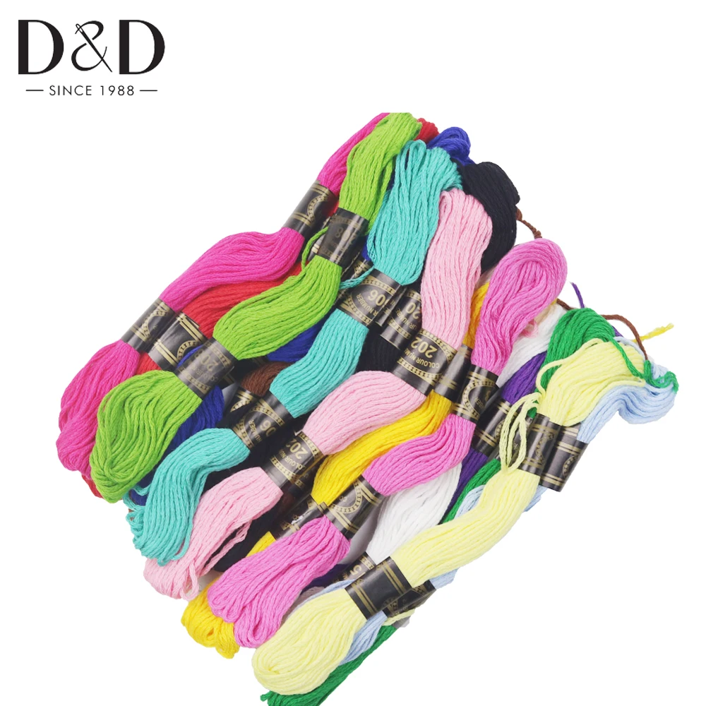 High Quality 20Pcs Cross Stitch Cotton Embroidery Thread Floss Sewing