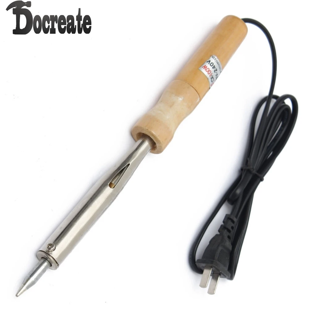 AC 220V 240V 100W Wood Handle Electric Soldering Ironin Electric