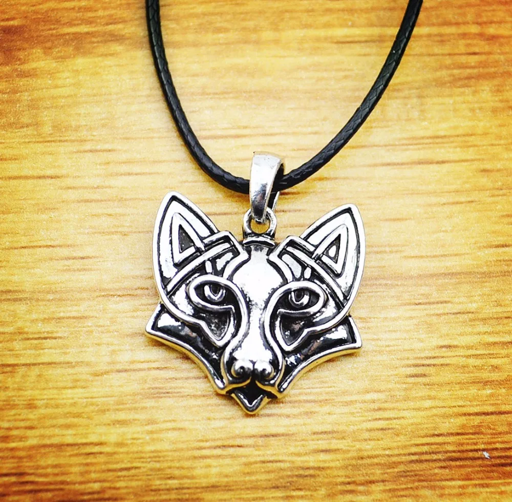 

New Men Jewelry Fox Pendant Viking Animal Fox Pendant For Necklace Viking Drayon animal Pendant Free shipping