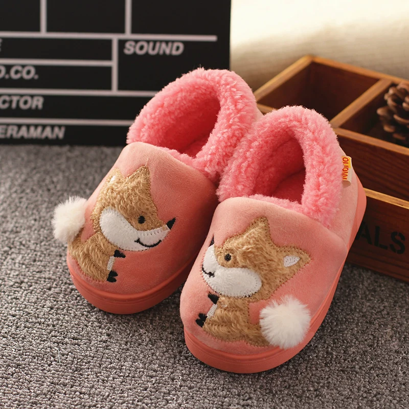 Winter-Kids-Slippers-Boys-Girls-Household-Cotton-Shoes-Cartoon-Little-Fox-Wooden-Floor-Bedroom-Baby-Warm-Slippers-Children-Shoes-4