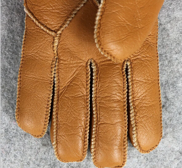 Russian Winter Super Warm Gloves Men Genuine Sheep Fur Mittens Male Outdoor Driving Motorcycle Gloves Soft Warm Windproof Gloves best winter gloves for men