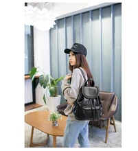 Горячие Продажа Новые Женщины Кожаные Рюкзаки Bolsas Mochila Feminina Большой Девушки Школьный Сумка Твердые Конфеты Цвет Черный Рюкзак