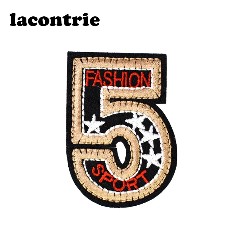 5 шт. нашивки в полоску с цифрами для одежды|patches for clothing|stripe patchiron on patches applique |