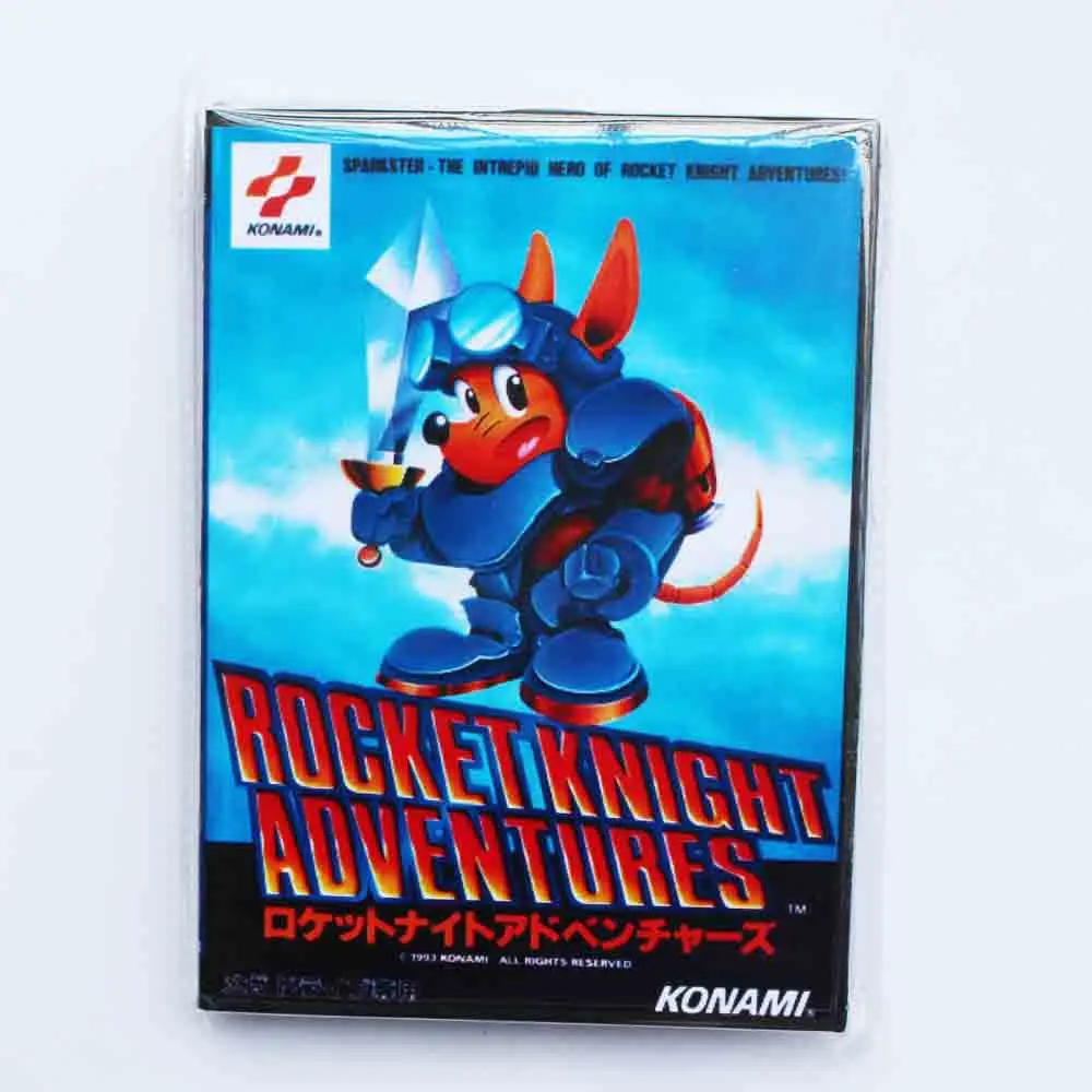 Rocket Knight Приключения игровой картридж 16 бит MD карточная игра с коробку для Sega игры