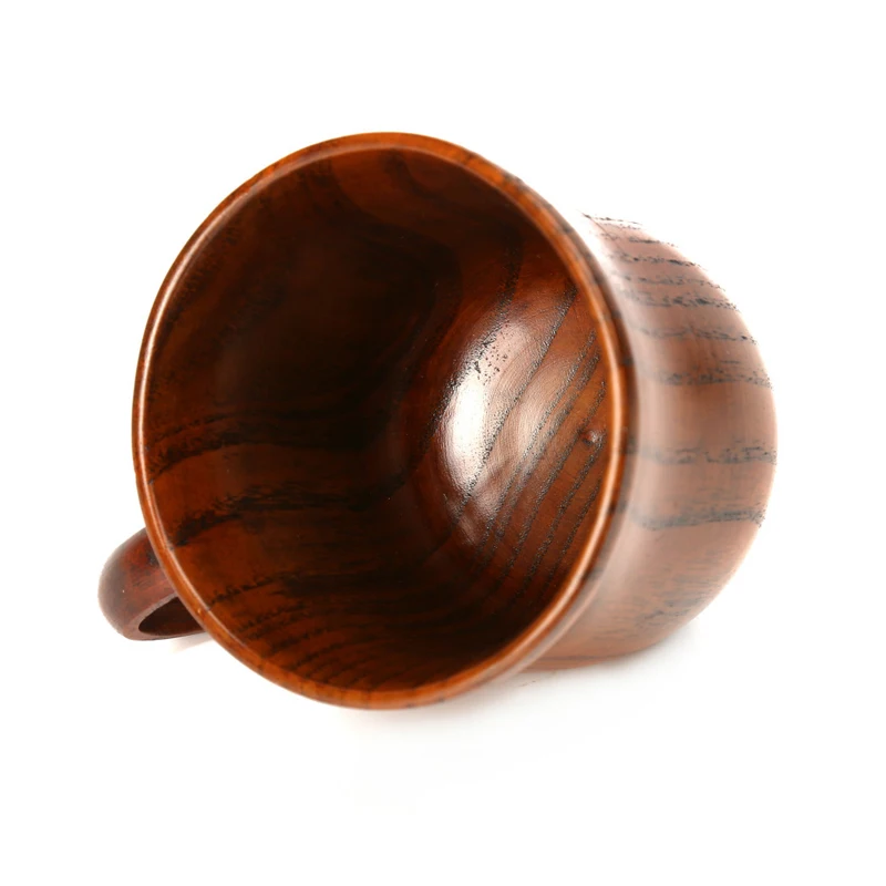 1 Piece Wooden Coffee Mug Wood Tea Cup 250ml Classic Wood Cups and Mugs Coffee Milk Tea Mug Home Cafe Bar Drinking Cup Drinkware (2)
