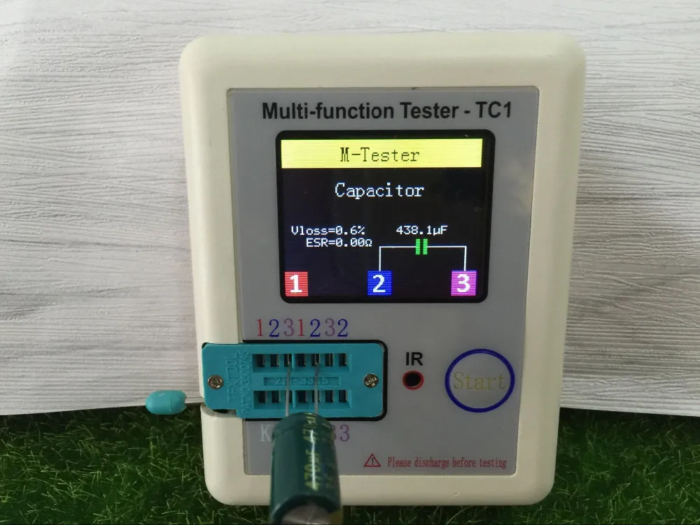 Транзистор тестер TFT Диод Триод измеритель емкости LCR ESR NPN PNP MOSFET