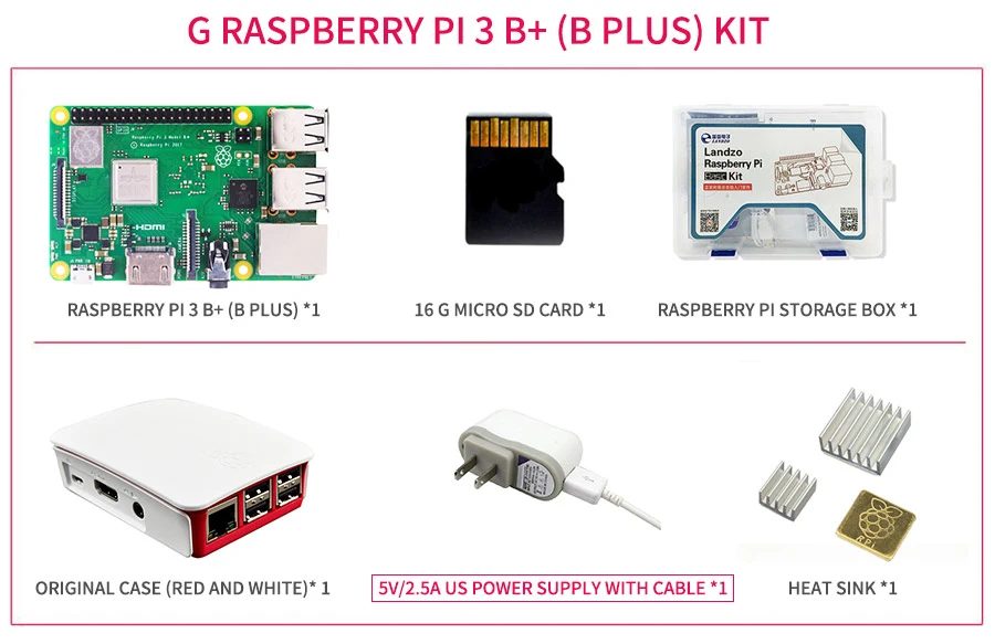 Raspberry Pi 3 B+ Plus Starter Kit G