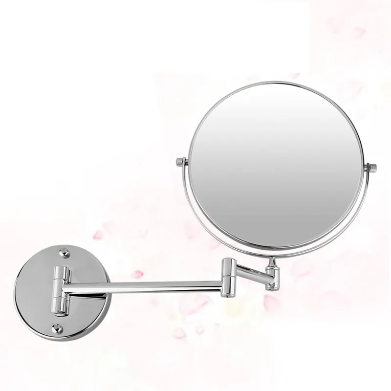 Хромированное круглое 8 "настенное зеркало косметическое зеркало Двухстороннее 7X увеличительное зеркало