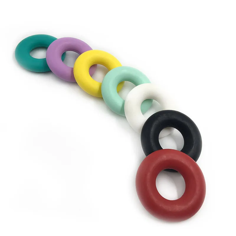 46 мм BPA свободные силиконовые круглые бусинки для пончиков качество еды DIY Детские пустышки украшения Прорезыватель для зубов игрушки аксессуары