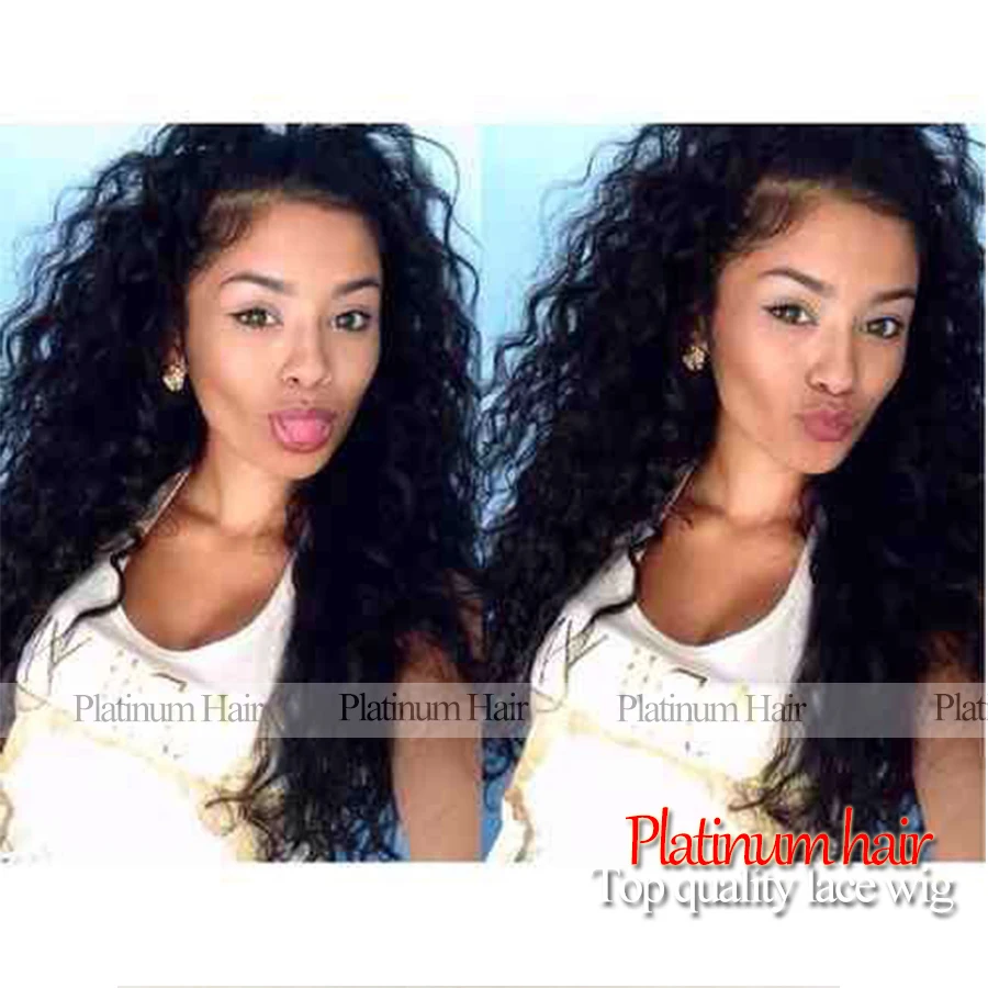 2016 Top Sale Loose Curly Wigs Synthetic Lace Front Wigs Black With Baby Hair Heat Resistant Brazilian Hair Wigs For Black Women