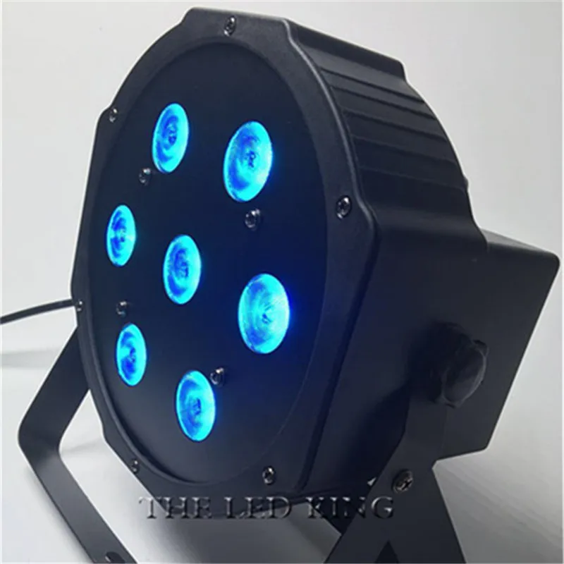 4 шт./лот DJ плоским SlimPar Quad 7 RGBW Цвет смешивания светодиодный 7x15 Вт 4 в 1 dmx light снизу вверх Быстрая