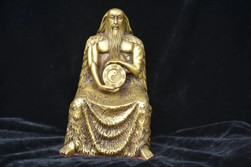 

Old Qing Dynasty statue / sculpture-Copper LAOZI Heaven and one,Carved ornaments,Handmade crafts,collection& adornment