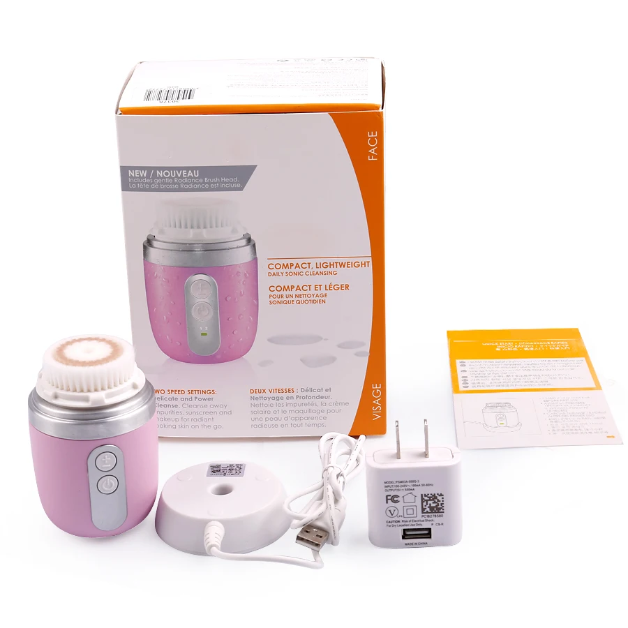 Vibration Electric Facial/face cleaner brush Soft Rechargeable massager