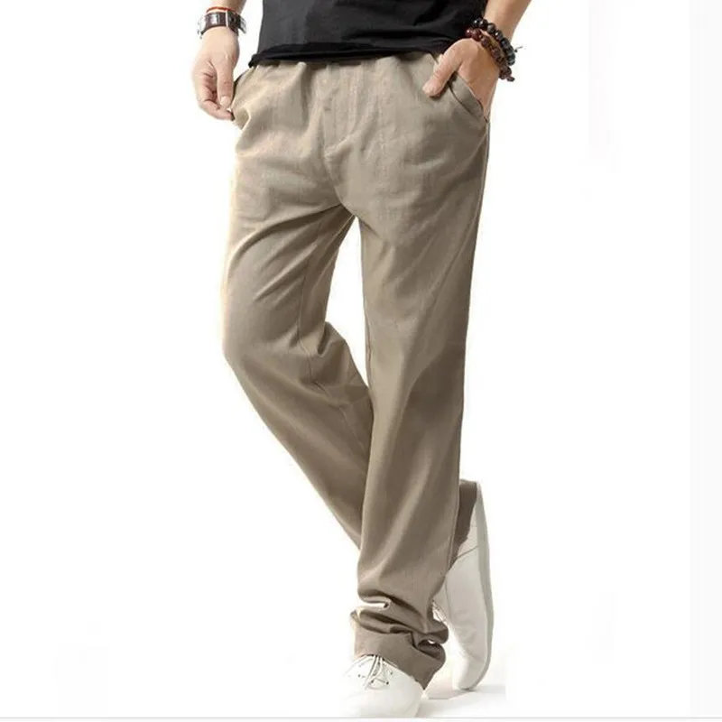 

Niceness men's Cotton and linen in spring trousers men's linen thin model/Male elastic waist loose comfortable haroun pants