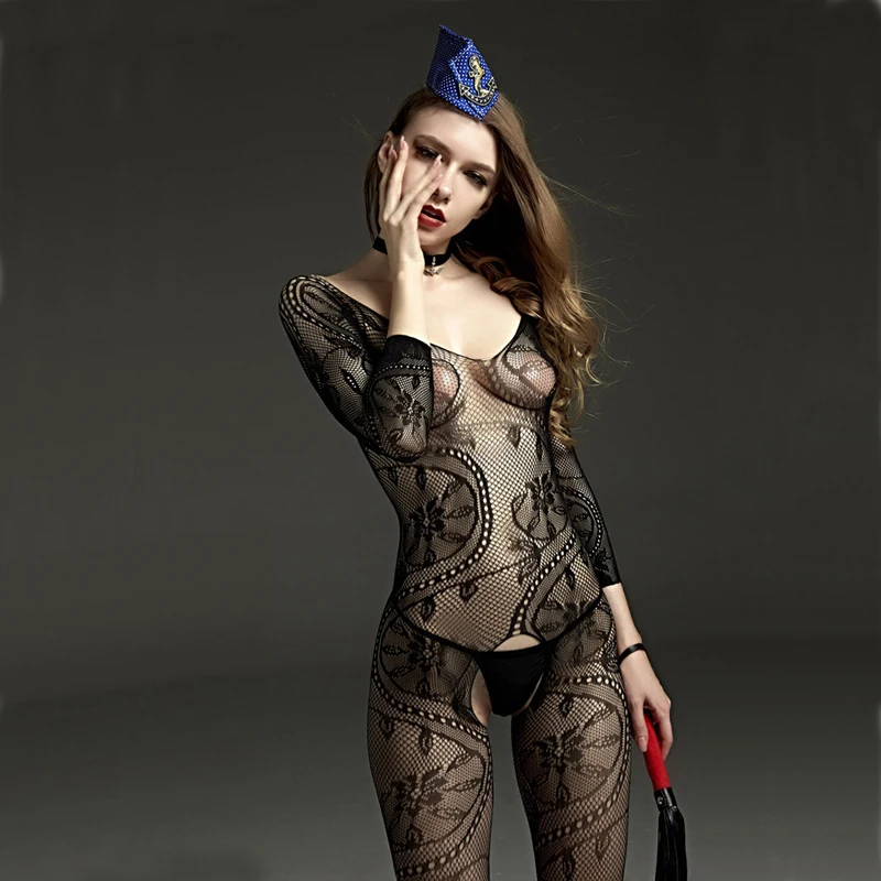 

Sexy Porno Costumes Black Body Stockings Fancy Toy Netting Underwear Stocking Erotic Lingerie Sleepwear Women Teddy Babydoll