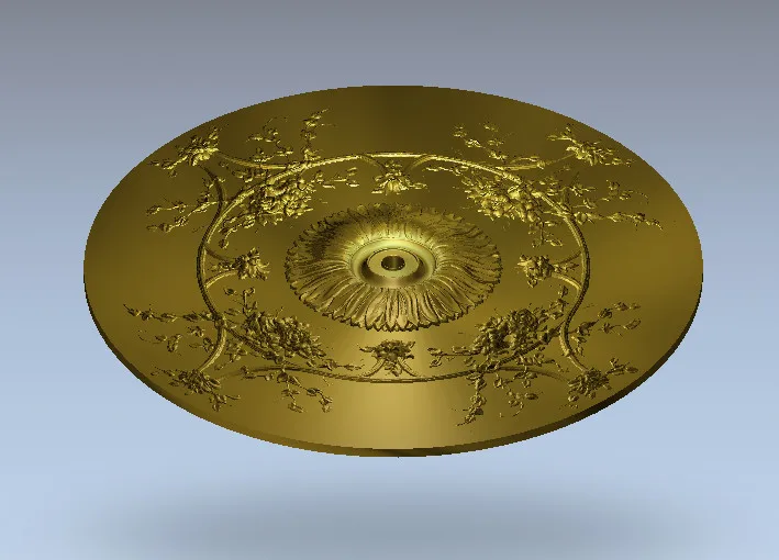 Buy 3D Round plate ring Relief Model in STL format for