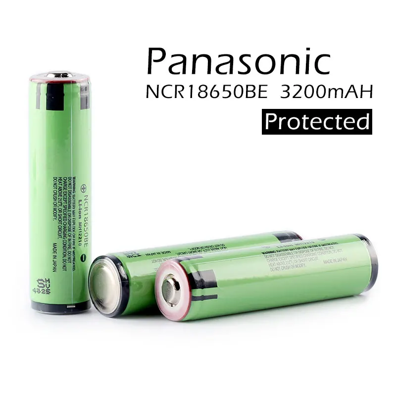 

2PCS/LOT New Protected Original Panasonic 18650 NCR18650BE 3200mah 3.7v Li-ion Rechargeable Battery Batteries For e-cig with PCB