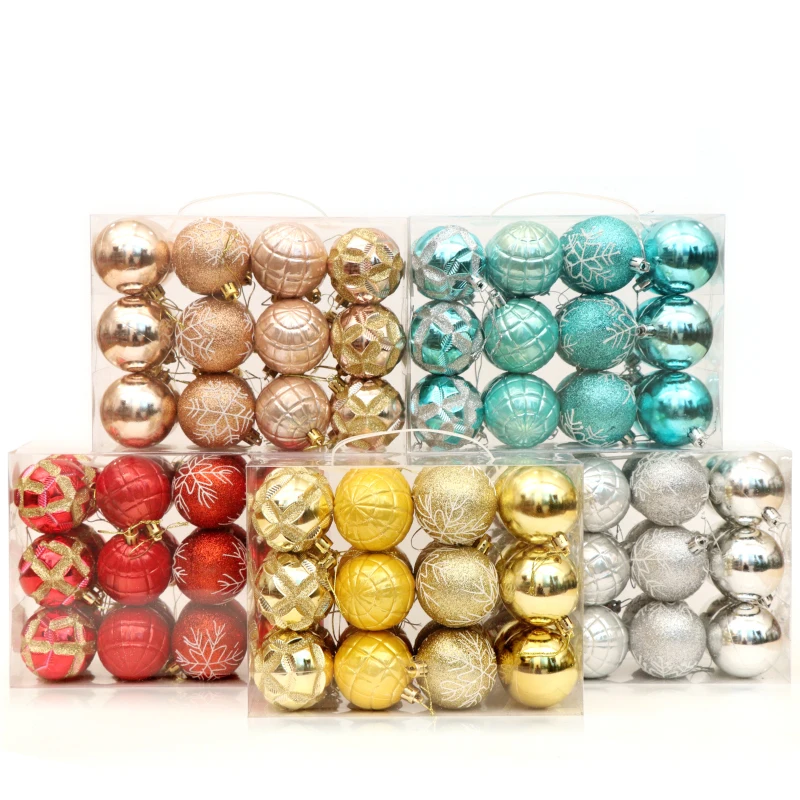 24PCS A Set Christmas Tree Decoration Ball Colorful Drop Santa Light Home Party Market Ornament CKG168 | Дом и сад