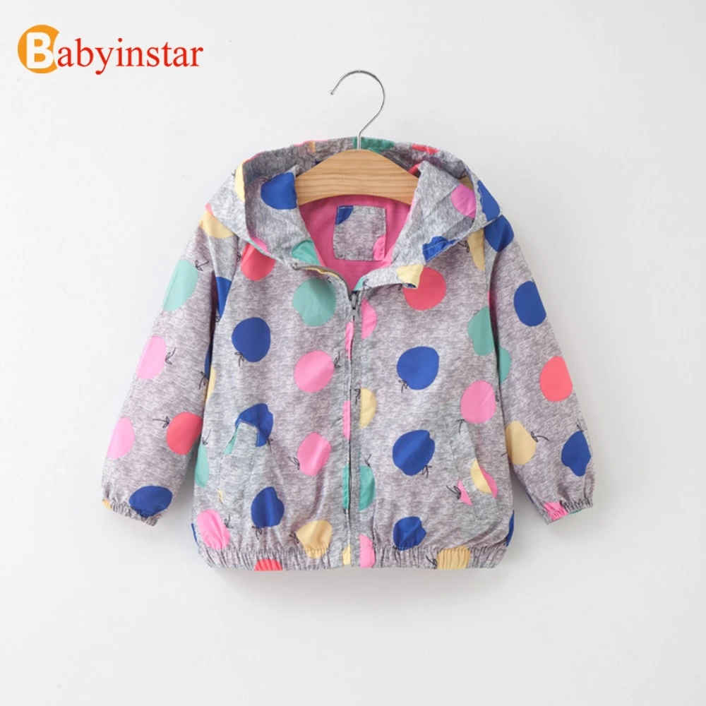 

Babyinstar Boys Coats 2019 Spring&Autumn Kids Summer Style Cute Print Hooded Jackets Fruit Print Coats Children Outwear For Girl
