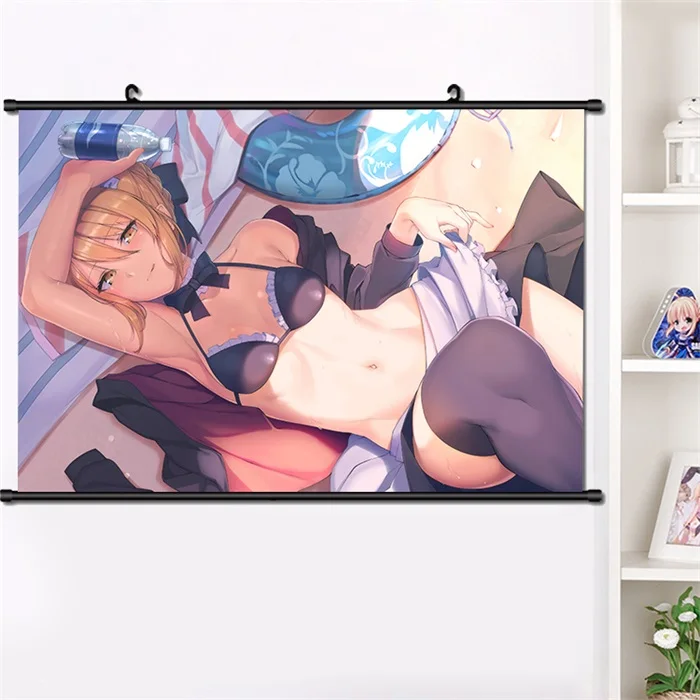 Японская игра-аниме Fate/stay night Saber Alter FGO настенный Свиток Плакат манга настенные подвесные плакаты украшение дома 40*60 см - Цвет: L