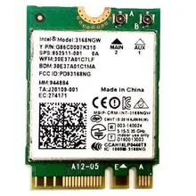 Wifi адаптер карта для двухдиапазонного беспроводного-AC 3168AC 3168NGW 433 Мбит/с 802.11ac+ Bluetooth 4,2 M2 NGFF WiFi адаптер WLAN карта