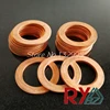 Copper Flat Washer M22 Seal Gasket inner diameter 22mm Sealing Ring Thin Sheet T3 Red copper washer ► Photo 3/6