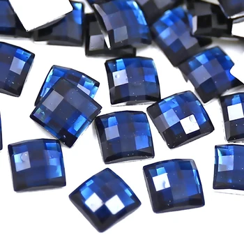 

800PCS/LOT 4x4mm Montana Square Rhinestone,Nail Art Crystal Acrylic Non Hotfix Flatback glitters for DIY Jewelry Parts
