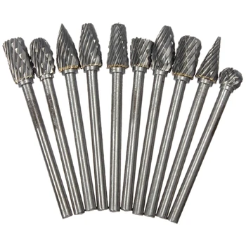 

MYLB-10pcs Hard alloy Rotary File Tungsten steel grinding head 3*6mm