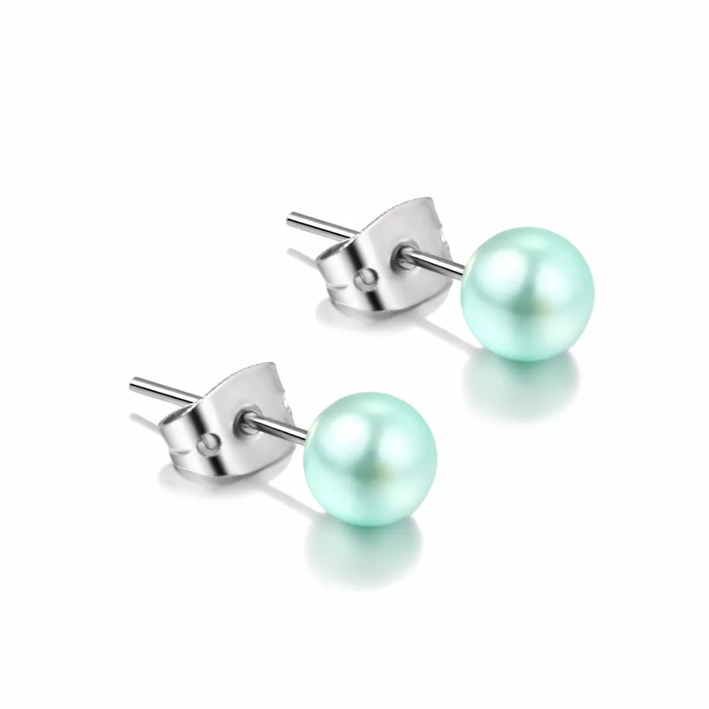 Hesiod 36 пар Разноцветные серьги гвоздики с искусственным жемчугом смешанные