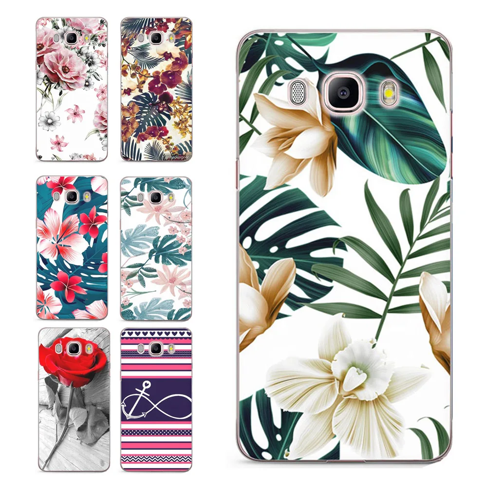 Case For Samsung Galaxy A3 A5 2016 2017 prime J1 J2 J3 J5 J7 TPU Colorful Soft Flora Pink Heart Painted Design Fundas C086 |