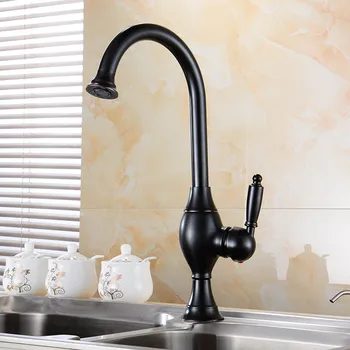 

Kitchen Faucets Brass Deck Kitchen Sink Faucet Tall Rotate Spout Single Lever Hole Mixer Water Mixer Tap Torneira Cozinha 9001