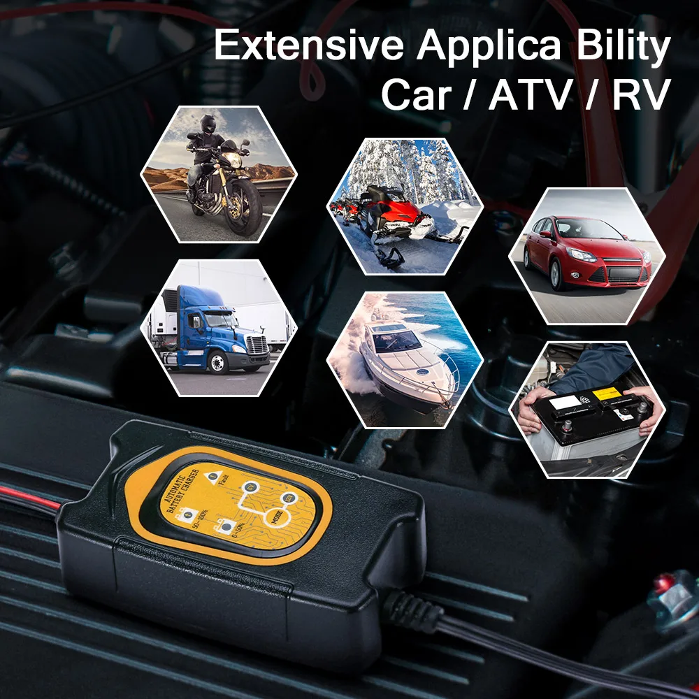 100 240 в 12 В/6 1.5A Мотоцикл ATV автомобильное зарядное устройство мото адаптер для
