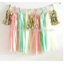 Дешевые свадебные бумажные кисточки гирлянда с воздушными шариками кисточкой