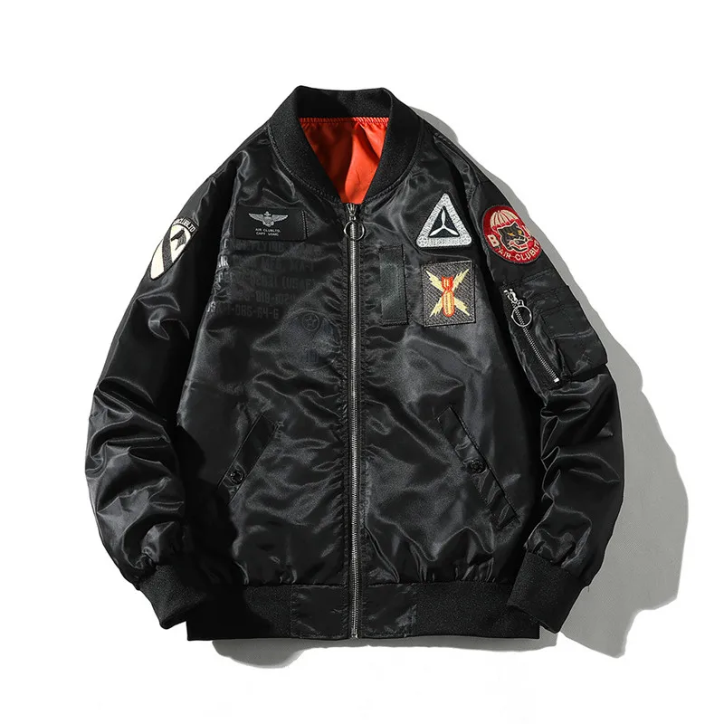 

MORUANCLE Fashion Men's Hip Hop Bomber Jackets Spring Varsity Baseball Letterman Jacket Flight Outerwear For Male Size S-4XL