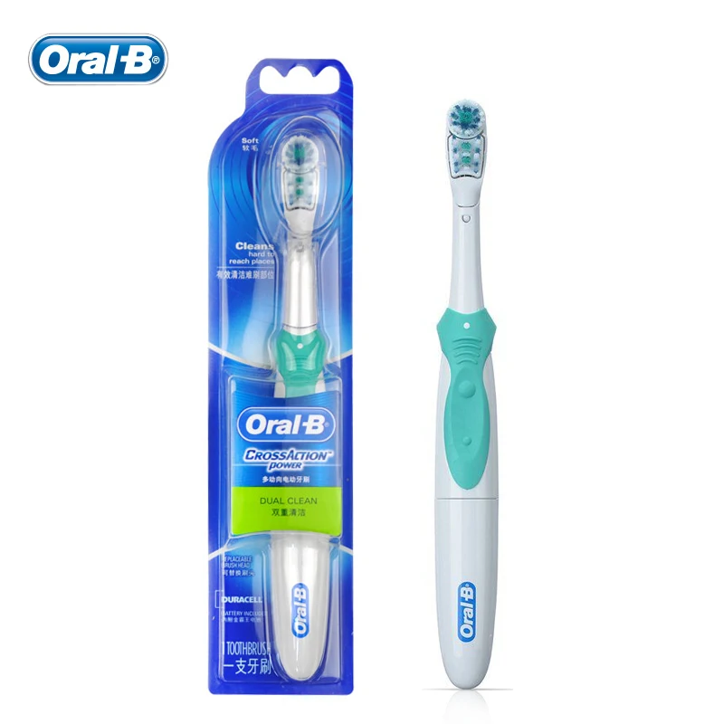 Oral B Cross Action Electric font b Toothbrush b font Dual Clean Teeth Whitening Non Rechargeable