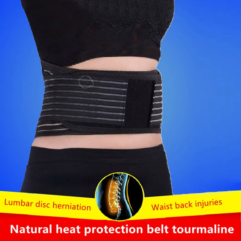 Tourmaline therapy self heating thermal waist support belt