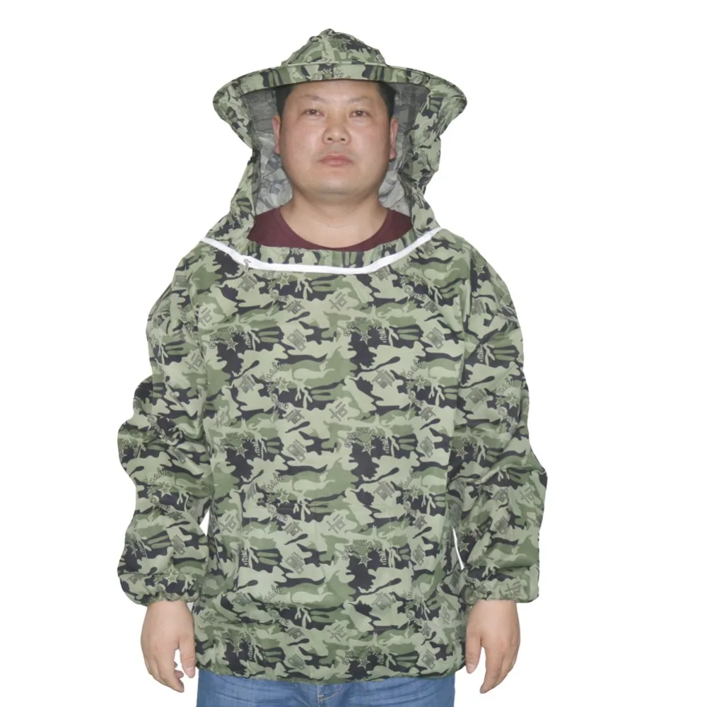 Camouflage Beekeeping clothing Breathable Apiculture Anti-bee Clothing Farm Protect Beekeeper Beekeeping suit 1 Pc