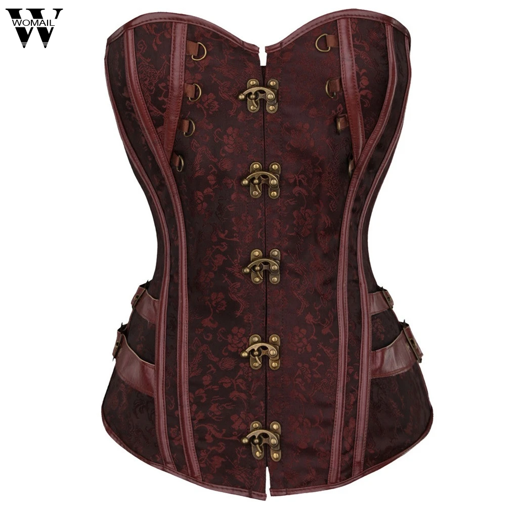 

Womail Intimates 1PC Women Body Shaper Slimming Underbust Leather Button Waist Trainer Corsets Shapewear Body Shaper DEC25