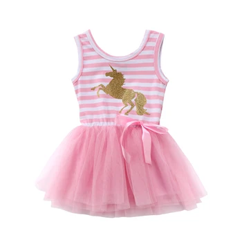 

2018 Summer Baby Girl Kids Princess Party Wedding Dress Lace Tulle Tutu Dress 0-5Y Hot