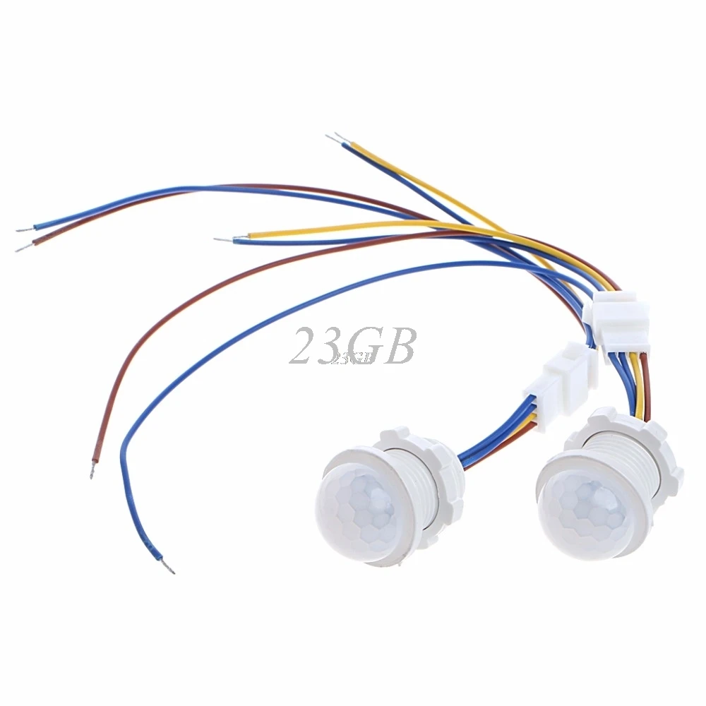 Motion Sensor Switch w/Time Delay Adjustable 2*25mm LED PIR Detector