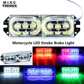 

MIXC TRENDS 1Pcs 6 LED beacon Warning Police Motorcycle Brake Light 12V 6w MotorBike Car Tail Stop Flash Strobe Decorative light