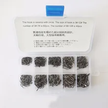 500 шт./компл. разные размеры#3~ 12 высокоуглеродистой стали Карп рыболовные крючки пакет с отверстием с розничной оригинальной коробке отсадочные приманки