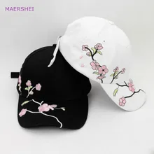 MAERSHEI, бейсболка с цветочной вышивкой, Harajuku, женская летняя корейская модная кепка, Женская хлопковая изогнутая Кепка