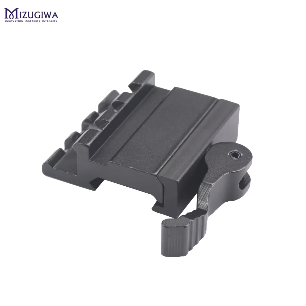 Quick Release 20mm Picatinny Rail Offest Riser Base adapter QD Mount Rifle Hunt