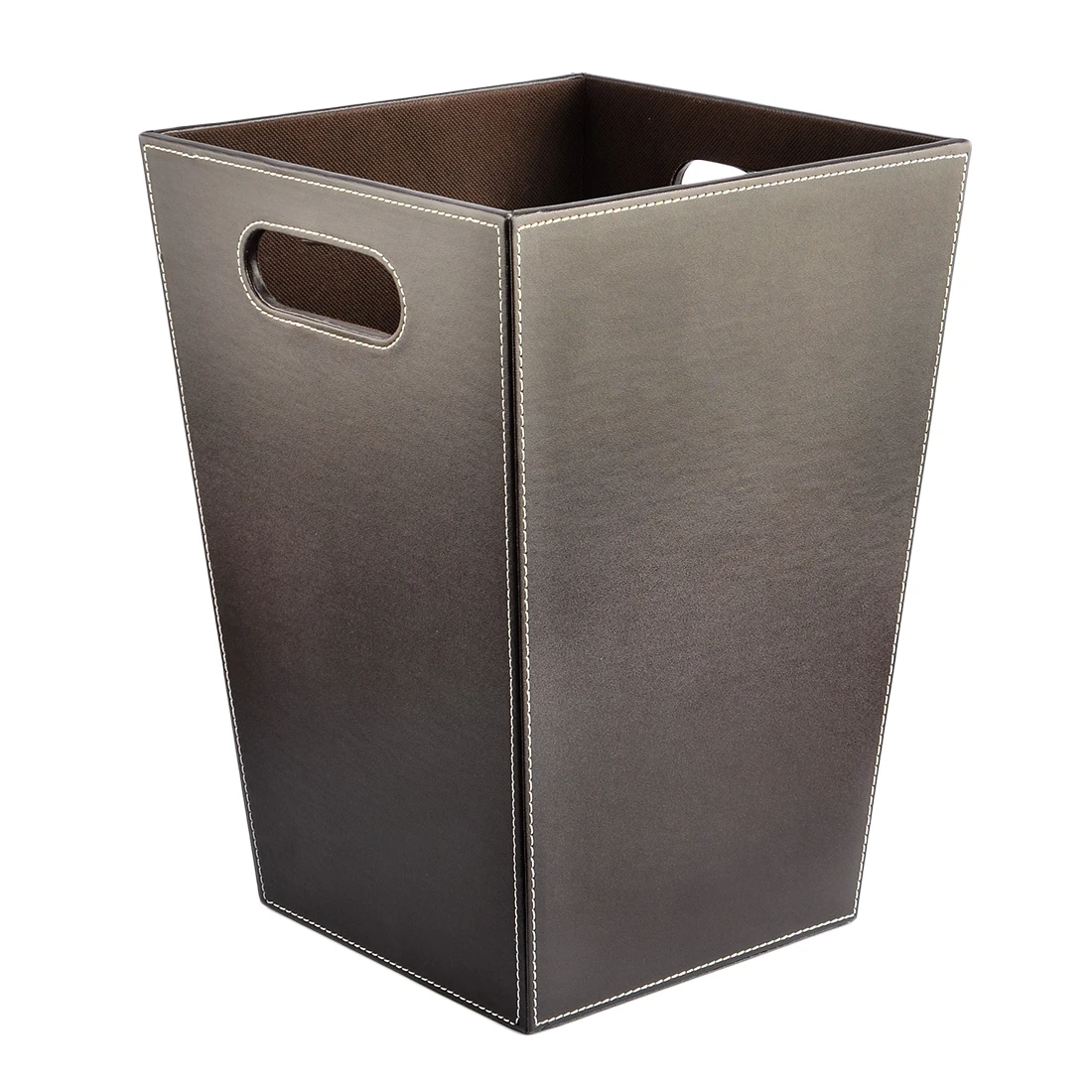 

Home Kitchen Office Cabinet Trash Can Square Shape Solid Color PU Wastebasket Paper Basket Trash Organizers Dustbin Garbage Bin