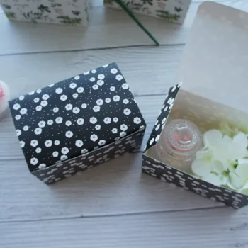 

white flower in night design 10pcs 15*10*9 cm Paper Box Candy Cookie jar candle wedding Party Christmas DIY gift Packaging