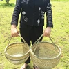 Round large bamboo wicker basket straw rattan handmade organizer baskets for storage bread fruit Laundry Panier Osier Picnic 3